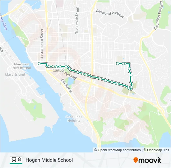 8 Bus Line Map