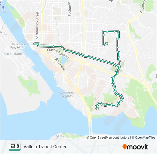 8 Bus Line Map