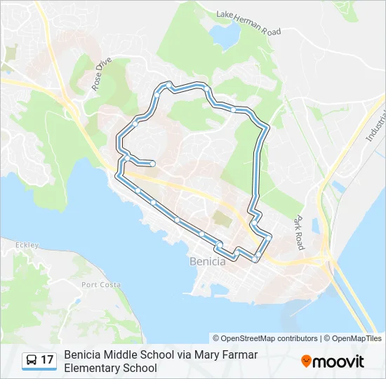 17 Bus Line Map