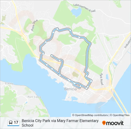 17 Bus Line Map