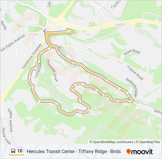 10 bus Line Map