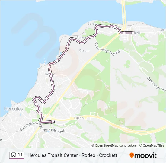 11 Bus Line Map