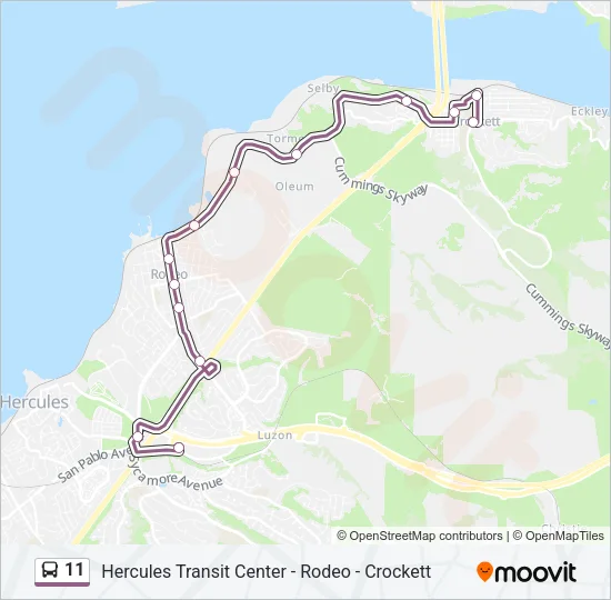 11 Bus Line Map