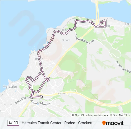 11 Bus Line Map