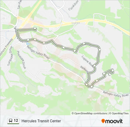 12 Bus Line Map