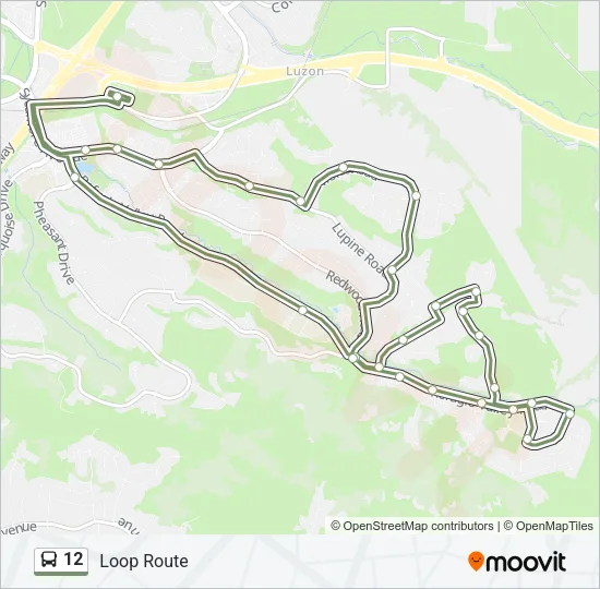 12 Bus Line Map