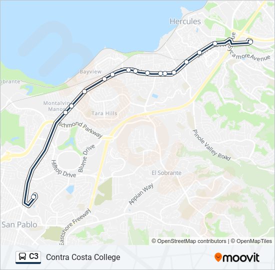 Mapa de C3 de autobús