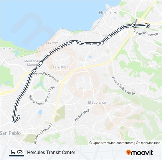 C3 bus Line Map