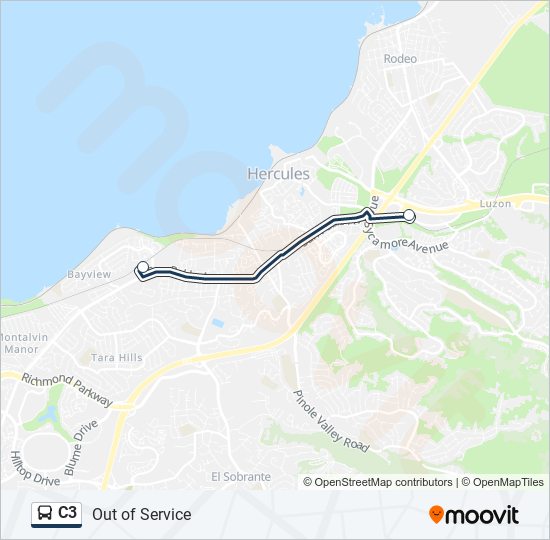 C3 bus Line Map