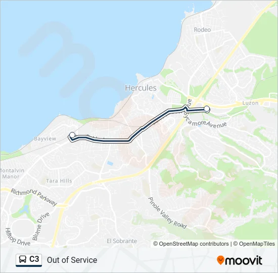 Mapa de C3 de autobús