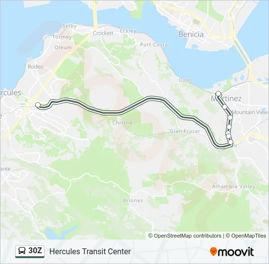 30Z Bus Line Map