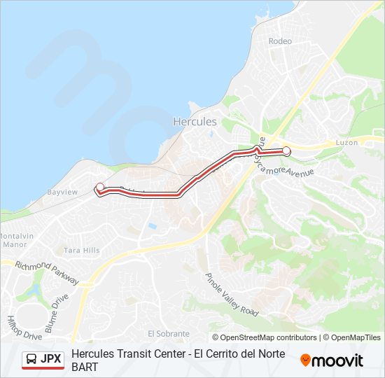 JPX bus Line Map