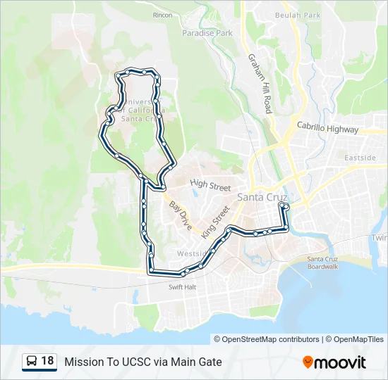 18 Bus Line Map