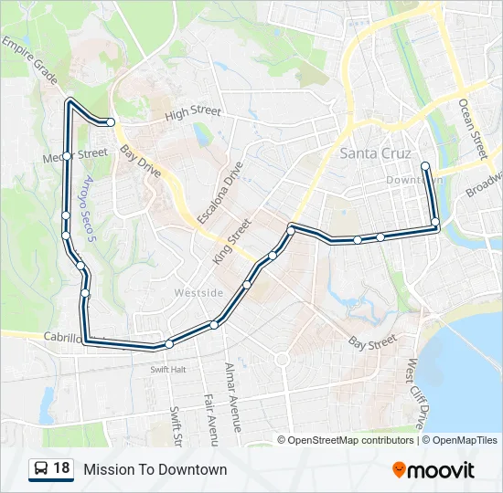 18 Bus Line Map