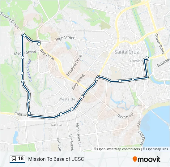18 Bus Line Map