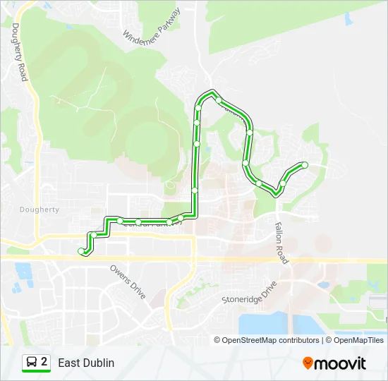 2 Bus Line Map