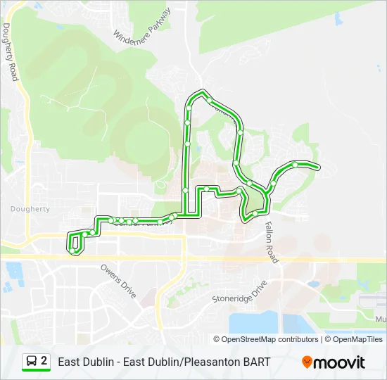 2 Bus Line Map