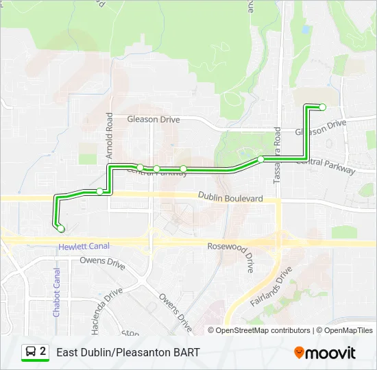 2 Bus Line Map