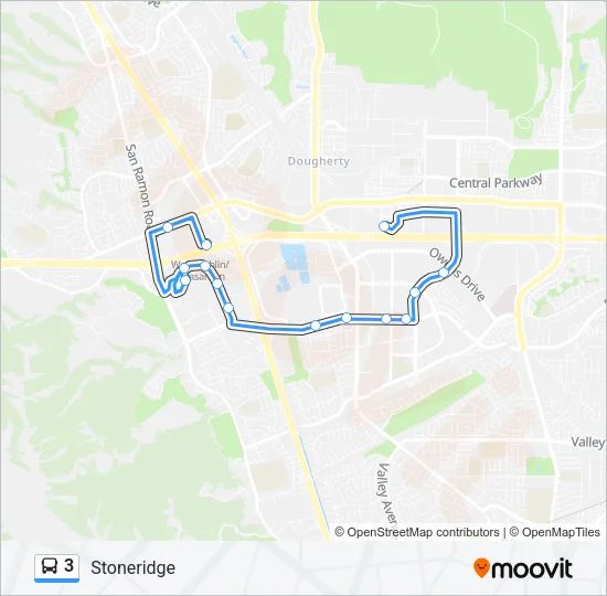 3 Bus Line Map
