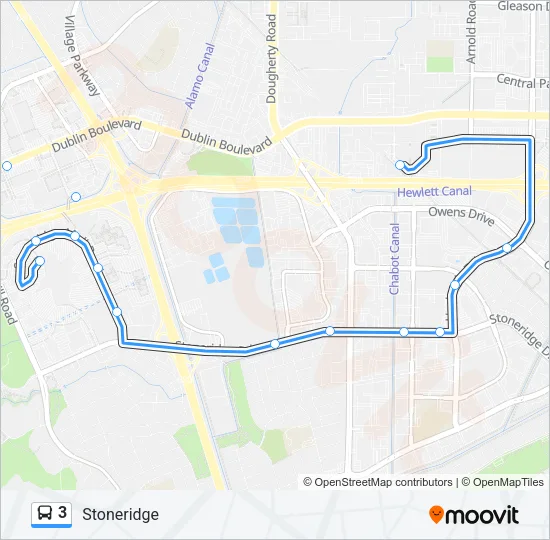 3 Bus Line Map