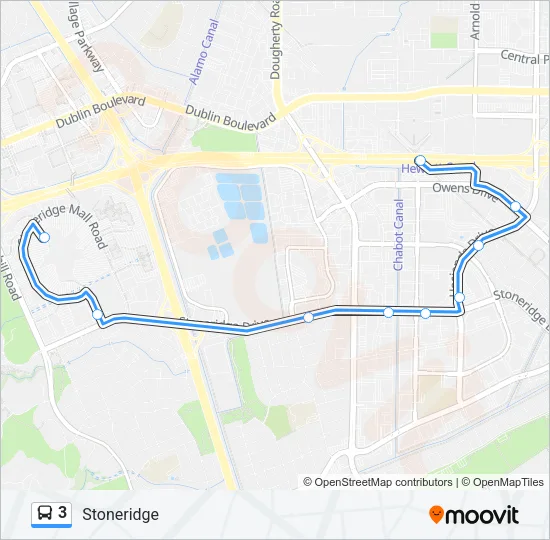 3 Bus Line Map