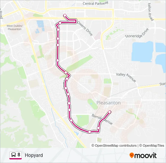 8 Bus Line Map