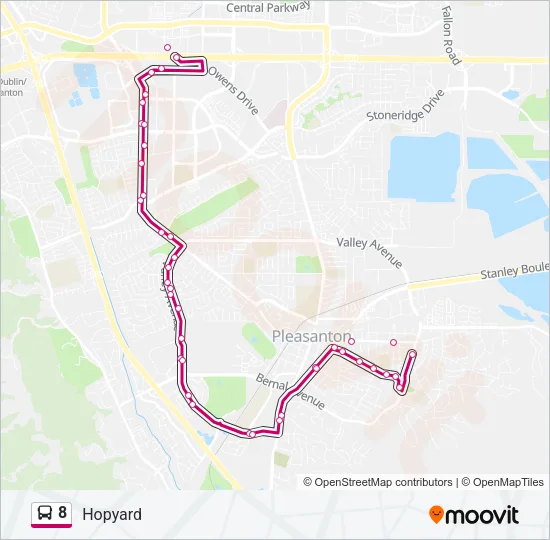 8 Bus Line Map