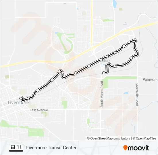 11 Bus Line Map