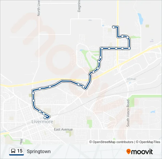 15 Bus Line Map