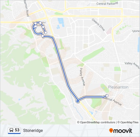 53 Bus Line Map