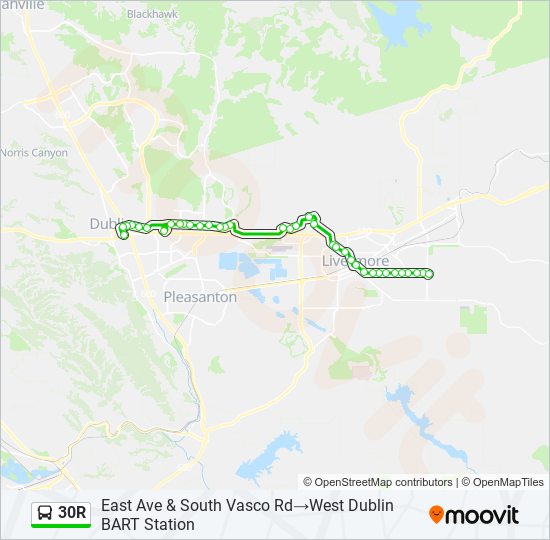 30r Route Schedules, Stops & Maps East Ave & South Vasco Rd‎→West