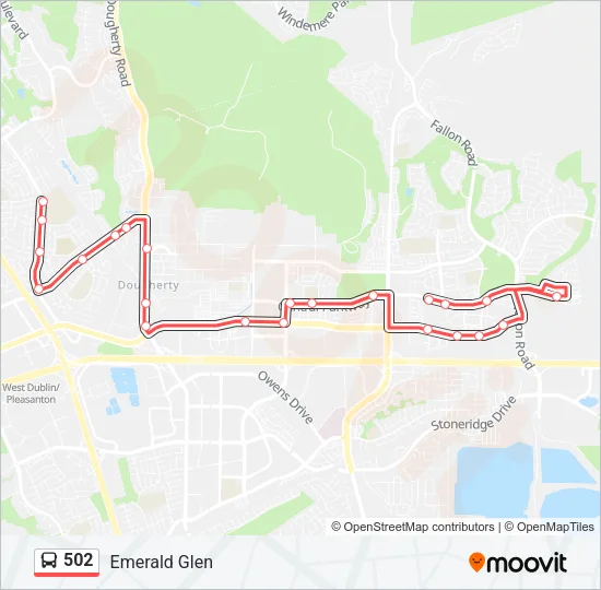 502 Bus Line Map