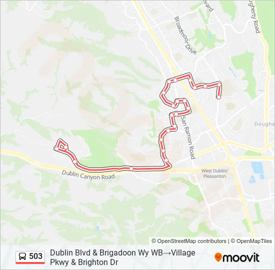 503 Bus Line Map