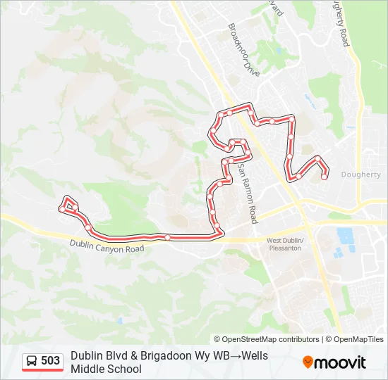 503 Bus Line Map