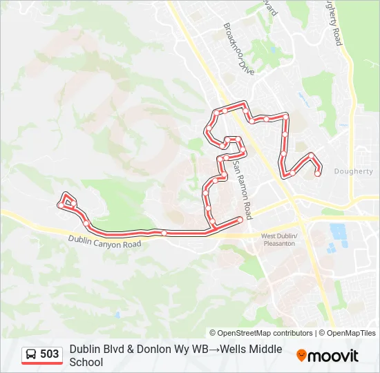 503 Bus Line Map