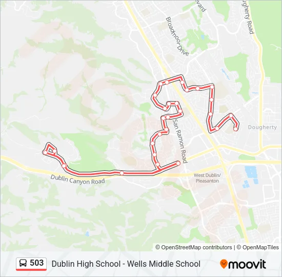 503 Bus Line Map