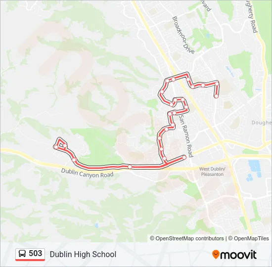 503 Bus Line Map