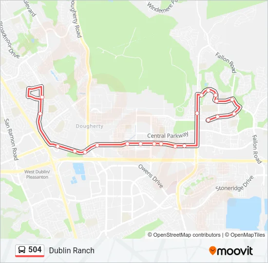 504 Bus Line Map