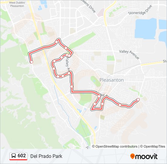 602 bus Line Map