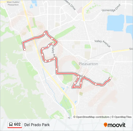 602 Bus Line Map
