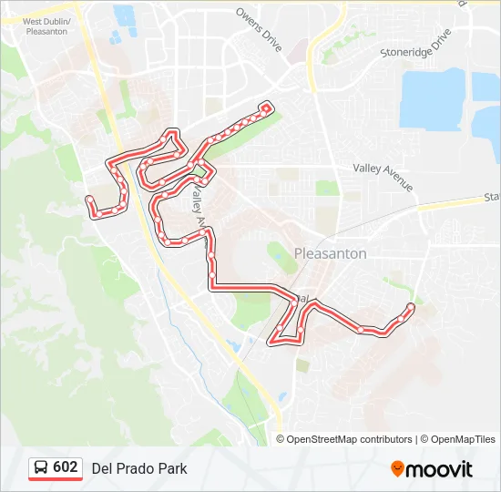 602 Bus Line Map