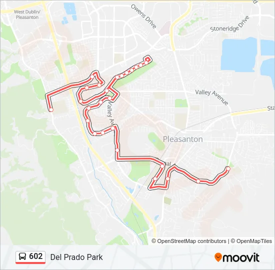 602 Bus Line Map