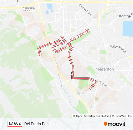 602 Bus Line Map