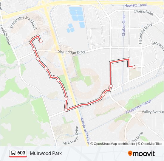 603 bus Line Map