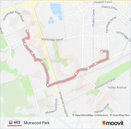 603 Bus Line Map