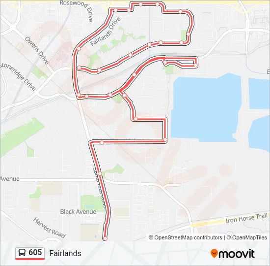 605 Bus Line Map