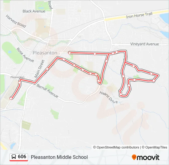 606 Bus Line Map