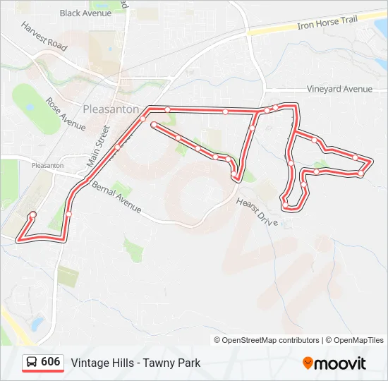 606 Bus Line Map