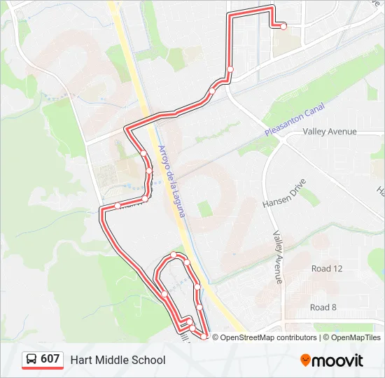 607 Bus Line Map
