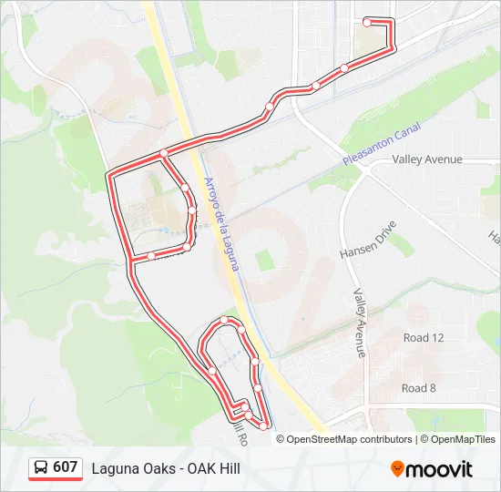 607 Bus Line Map